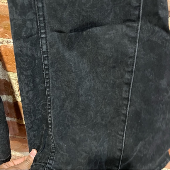 NEW We the Free Free People Flare Bell Bottom Jeans size 25 Floral Panel Stretch - Picture 5 of 8